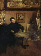 Edgar Degas The Man in the studio oil painting artist